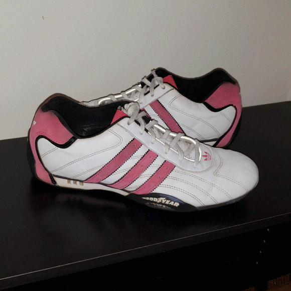 ADIDAS Tuscany Adi Racer Goodyear White/Rose, Sz 9 ADIDAS Tuscany Adi Racer Goodyear White/Rose, Sz 9